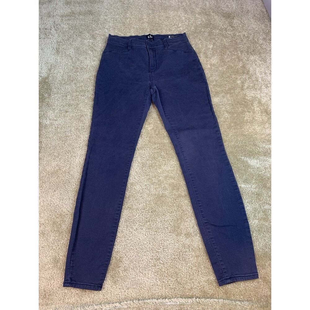 Gap Women's Stretch Skinny Blue Size 6 False Pockets Jean-Style Dress Pants #562